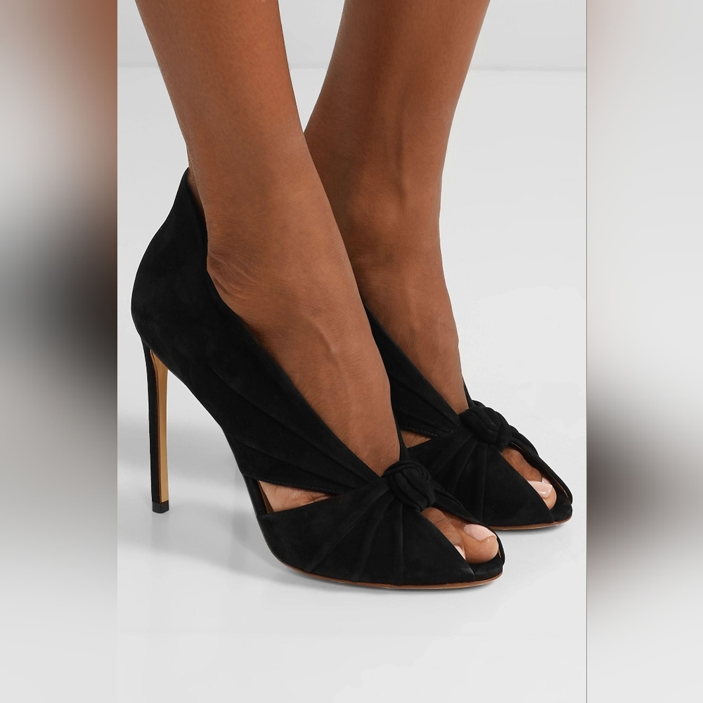 NIB Francesco Russo suede heels